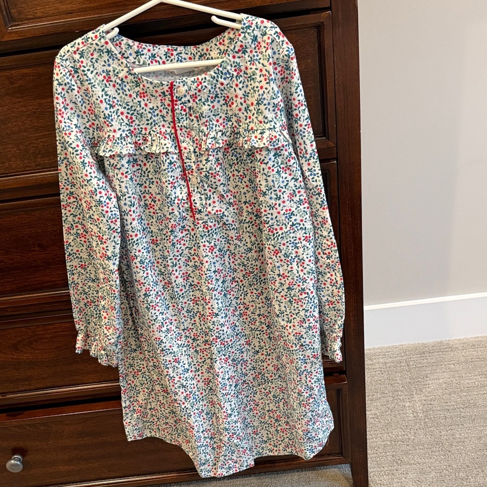 Crewcuts Floral Kids Pajamas Nightgown - Red and Blue